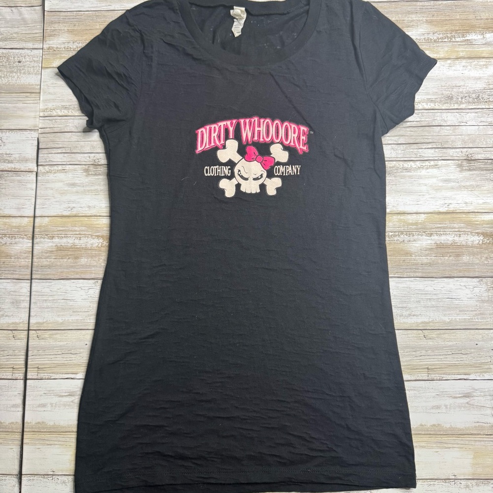 Black Short Sleeve Tee- Dirty Whooore Clothing Company of
